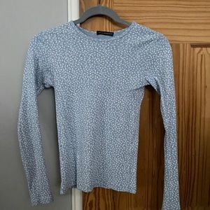 Brandy Melville! Light Blue Floral Tee